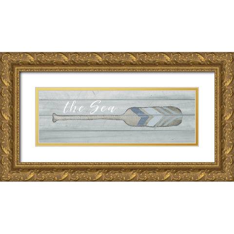 The Sea Gold Ornate Wood Framed Art Print with Double Matting by Metz, Andi