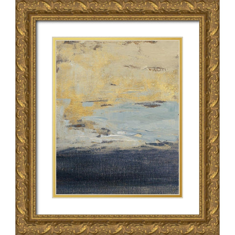 Everlasting Sea Gold I Gold Ornate Wood Framed Art Print with Double Matting by Loreth, Lanie