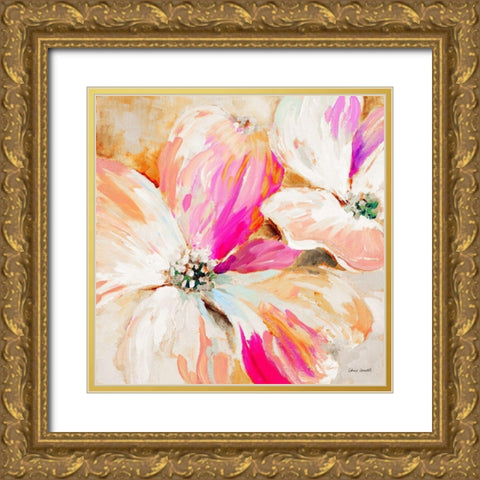 Flower Pop Song I Gold Ornate Wood Framed Art Print with Double Matting by Loreth, Lanie