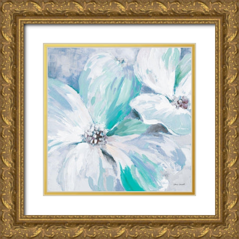 Blue Flower Song I Gold Ornate Wood Framed Art Print with Double Matting by Loreth, Lanie