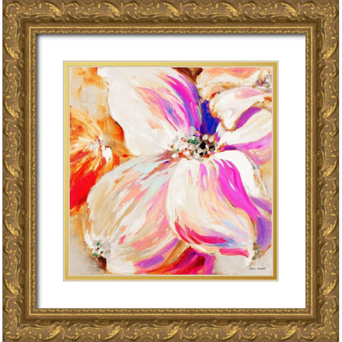 Flower Pop Song II Gold Ornate Wood Framed Art Print with Double Matting by Loreth, Lanie