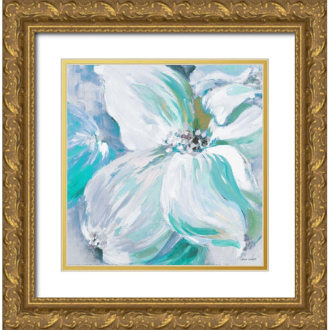 Blue Flower Song II Gold Ornate Wood Framed Art Print with Double Matting by Loreth, Lanie