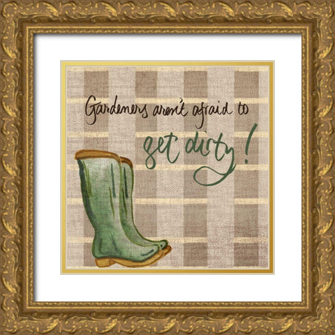 Get Dirty Gold Ornate Wood Framed Art Print with Double Matting by Medley, Elizabeth