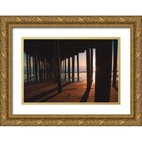Sunset View Gold Ornate Wood Framed Art Print with Double Matting by Stewart, Wil