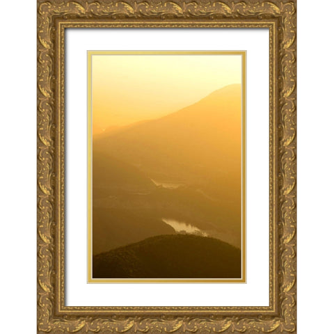 Sunshine Awakening Gold Ornate Wood Framed Art Print with Double Matting by Stewart, Wil