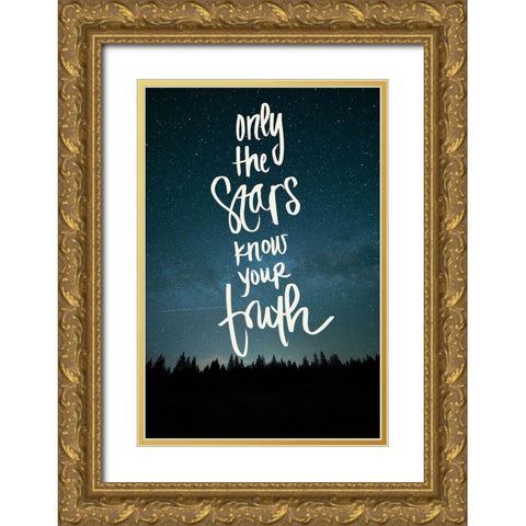 Only The Stars Gold Ornate Wood Framed Art Print with Double Matting by Stewart, Wil