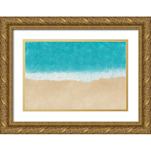 Beachline Gold Ornate Wood Framed Art Print with Double Matting by Stewart, Wil