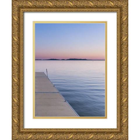 Sweet Silent Sunset Gold Ornate Wood Framed Art Print with Double Matting by Stewart, Wil