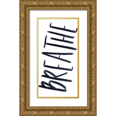 Peaceful Panel II Gold Ornate Wood Framed Art Print with Double Matting by SD Graphics Studio