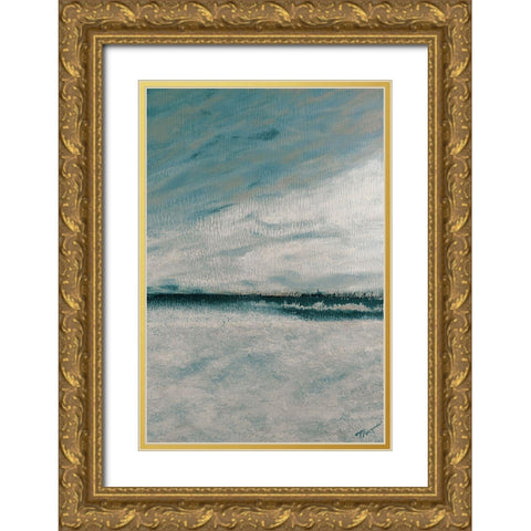 Winters Edge II Gold Ornate Wood Framed Art Print with Double Matting by Hakimipour, Tiffany