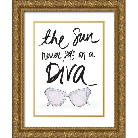 Sun Never Sets Gold Ornate Wood Framed Art Print with Double Matting by Ritter, Gina