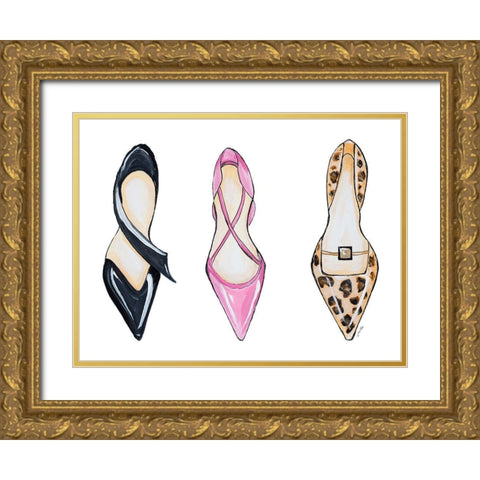 If The Shoe Fits II Gold Ornate Wood Framed Art Print with Double Matting by Ritter, Gina