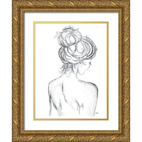Messy Bun II Gold Ornate Wood Framed Art Print with Double Matting by Ritter, Gina