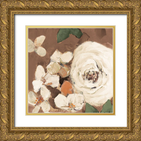 Abundant Garden on Brown Gold Ornate Wood Framed Art Print with Double Matting by Loreth, Lanie