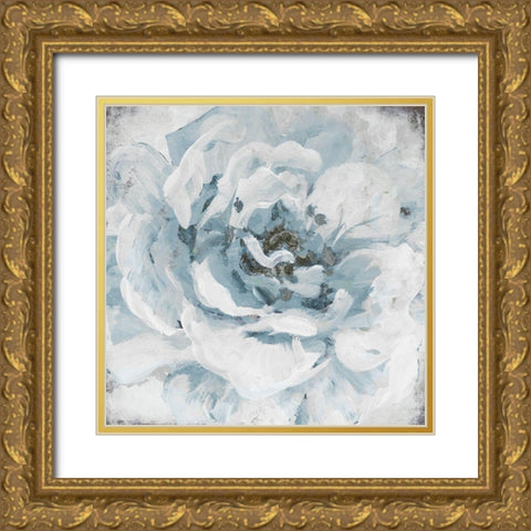 Blue Bloom Gold Ornate Wood Framed Art Print with Double Matting by Loreth, Lanie