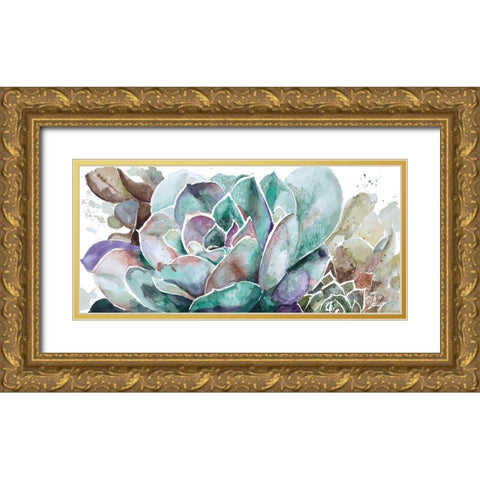 Desert Flower Gold Ornate Wood Framed Art Print with Double Matting by Pinto, Patricia