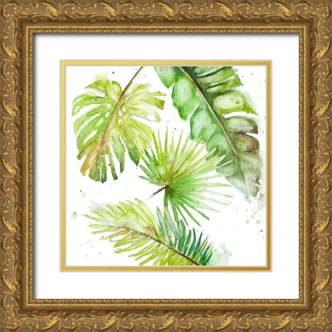 New Greens Gold Ornate Wood Framed Art Print with Double Matting by Pinto, Patricia