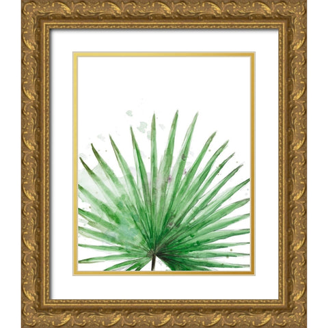 Palm Frond II Gold Ornate Wood Framed Art Print with Double Matting by Pinto, Patricia