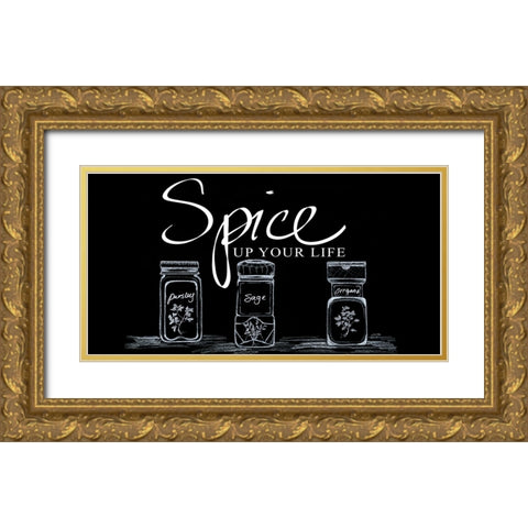 Spice Up Your Life Gold Ornate Wood Framed Art Print with Double Matting by Ritter, Gina