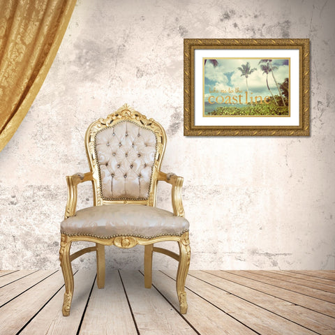 Take me to the Coastline Gold Ornate Wood Framed Art Print with Double Matting by Mansfield, Kathy
