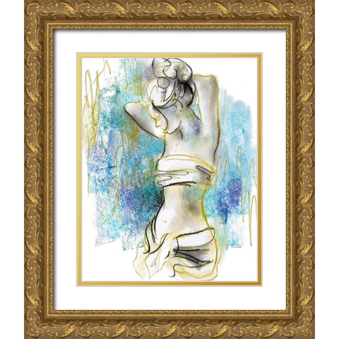 Expressive Figurative I Gold Ornate Wood Framed Art Print with Double Matting by Loreth, Lanie