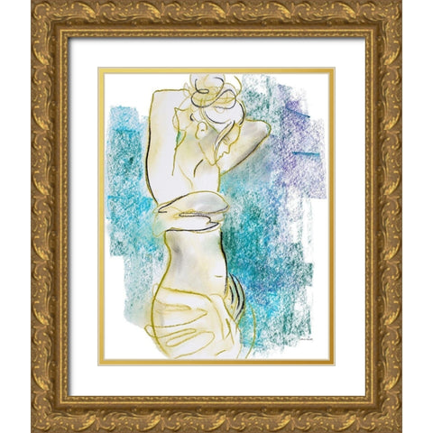 Expressive Figurative II Gold Ornate Wood Framed Art Print with Double Matting by Loreth, Lanie