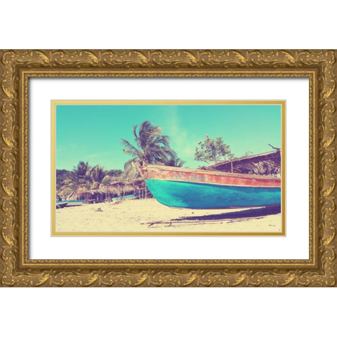 Cap Touba Gold Ornate Wood Framed Art Print with Double Matting by SD Graphics Studio