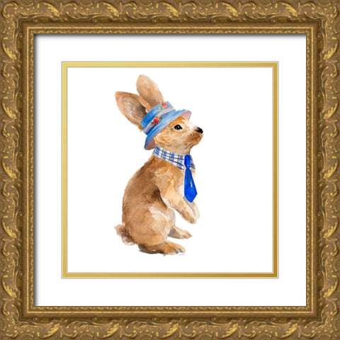 Trendy Meadow Buddy I (Tie) Gold Ornate Wood Framed Art Print with Double Matting by Loreth, Lanie