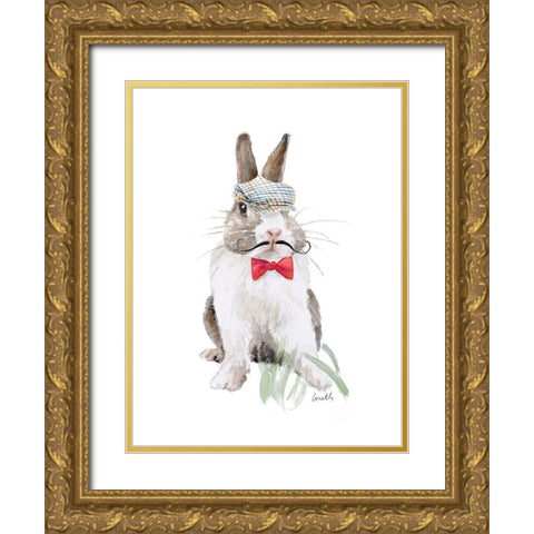 Modern Bunny III Gold Ornate Wood Framed Art Print with Double Matting by Loreth, Lanie