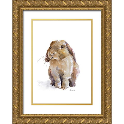 Sweet Bunny I Gold Ornate Wood Framed Art Print with Double Matting by Loreth, Lanie