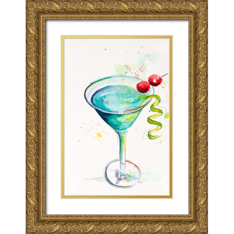 Cocktail II Gold Ornate Wood Framed Art Print with Double Matting by Pinto, Patricia