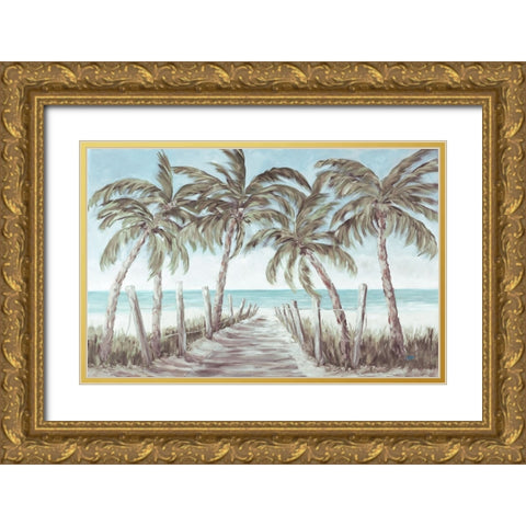 The Path To Paradise Gold Ornate Wood Framed Art Print with Double Matting by DeRice, Julie
