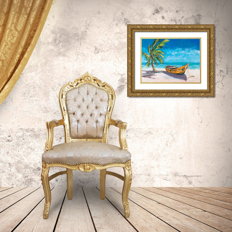 Lost Island II Gold Ornate Wood Framed Art Print with Double Matting by DeRice, Julie