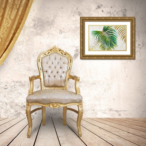 Palmas di Viento Gold Ornate Wood Framed Art Print with Double Matting by Pinto, Patricia