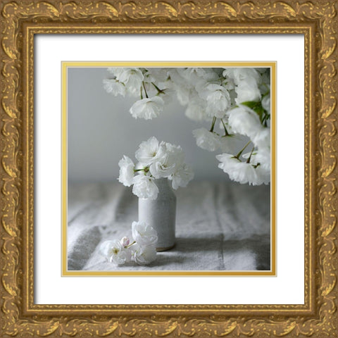 Baby Blooms Gold Ornate Wood Framed Art Print with Double Matting by Gardner, Sarah