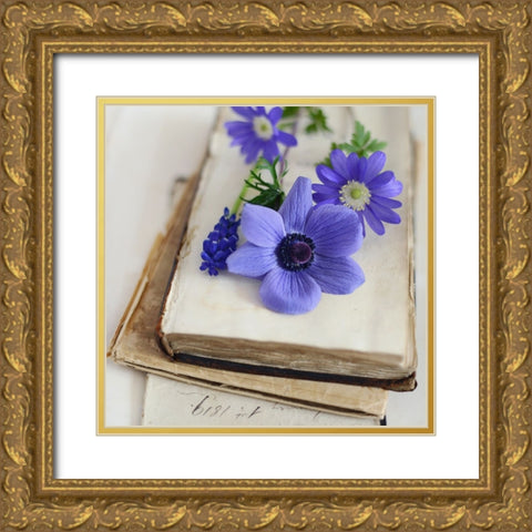 Blissful Blooms Close Up Gold Ornate Wood Framed Art Print with Double Matting by Gardner, Sarah