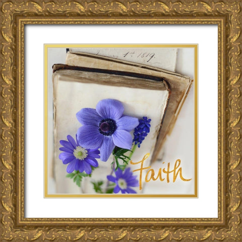 Lavender Blooms II Gold Ornate Wood Framed Art Print with Double Matting by Gardner, Sarah