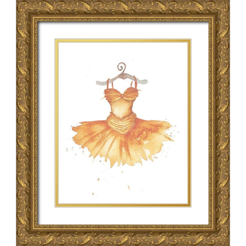 Golden Tutu Gold Ornate Wood Framed Art Print with Double Matting by Medley, Elizabeth