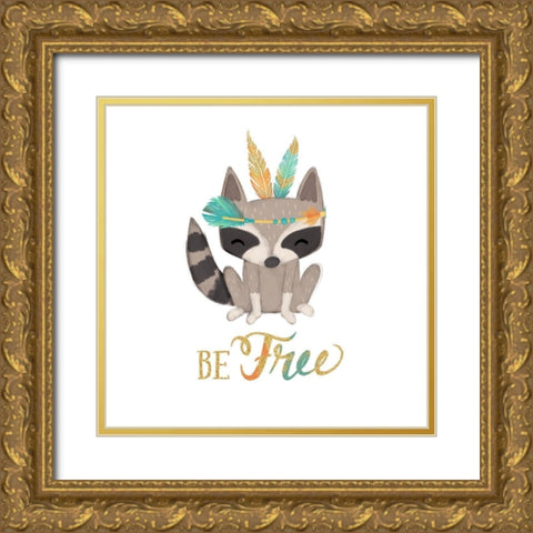 Be Free Gold Ornate Wood Framed Art Print with Double Matting by Josefina