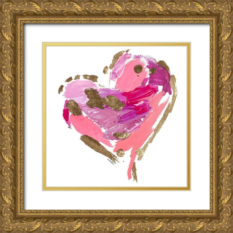 Heart Full of Love I Gold Ornate Wood Framed Art Print with Double Matting by Hewitt, L.