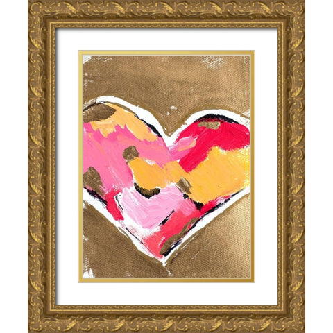 Heart Full of Love II Gold Ornate Wood Framed Art Print with Double Matting by Hewitt, L.