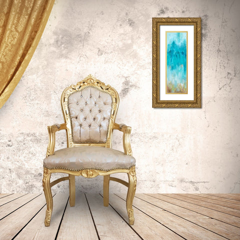 Beach Gaze Panel II Gold Ornate Wood Framed Art Print with Double Matting by Hewitt, L.