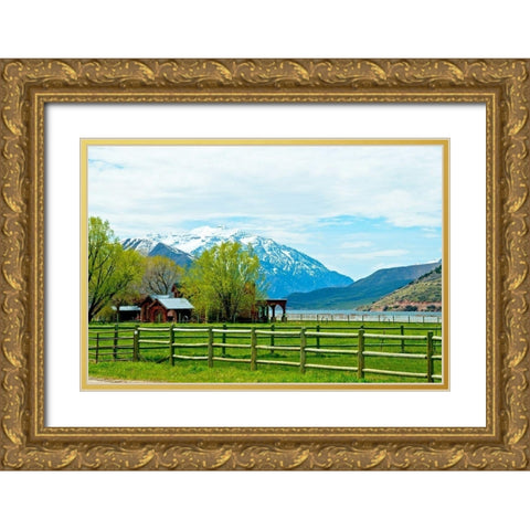 Life by the Mountains II Gold Ornate Wood Framed Art Print with Double Matting by Nawrocke, Bruce