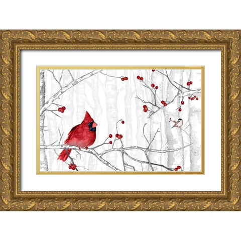 Holiday Tales Rectangle Gold Ornate Wood Framed Art Print with Double Matting by Gaynor, Janice