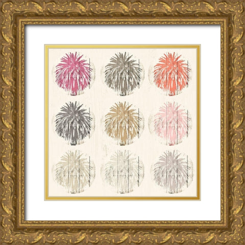 Tropical Palm Tree Collection Gold Ornate Wood Framed Art Print with Double Matting by Meneely, Dan