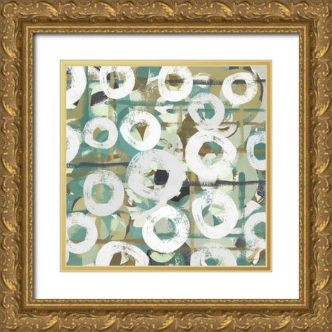 White Spheres I Gold Ornate Wood Framed Art Print with Double Matting by Meneely, Dan
