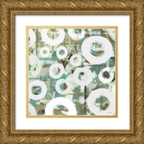 White Spheres II Gold Ornate Wood Framed Art Print with Double Matting by Meneely, Dan