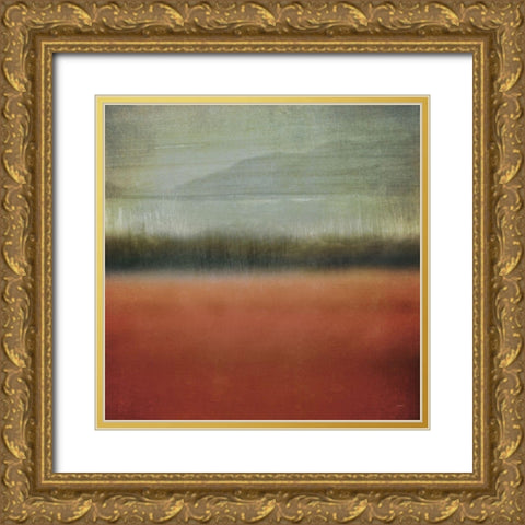 Loon Lake in Reds II Gold Ornate Wood Framed Art Print with Double Matting by Meneely, Dan