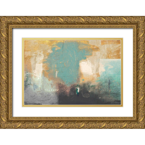 Golden Peak Gold Ornate Wood Framed Art Print with Double Matting by Meneely, Dan