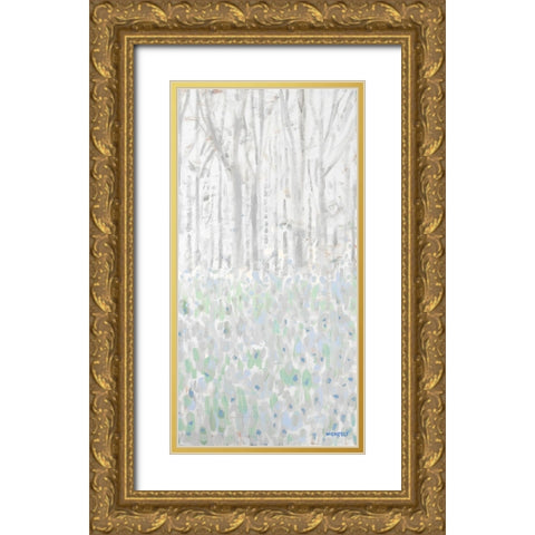 Birchwood Trees II Gold Ornate Wood Framed Art Print with Double Matting by Meneely, Dan